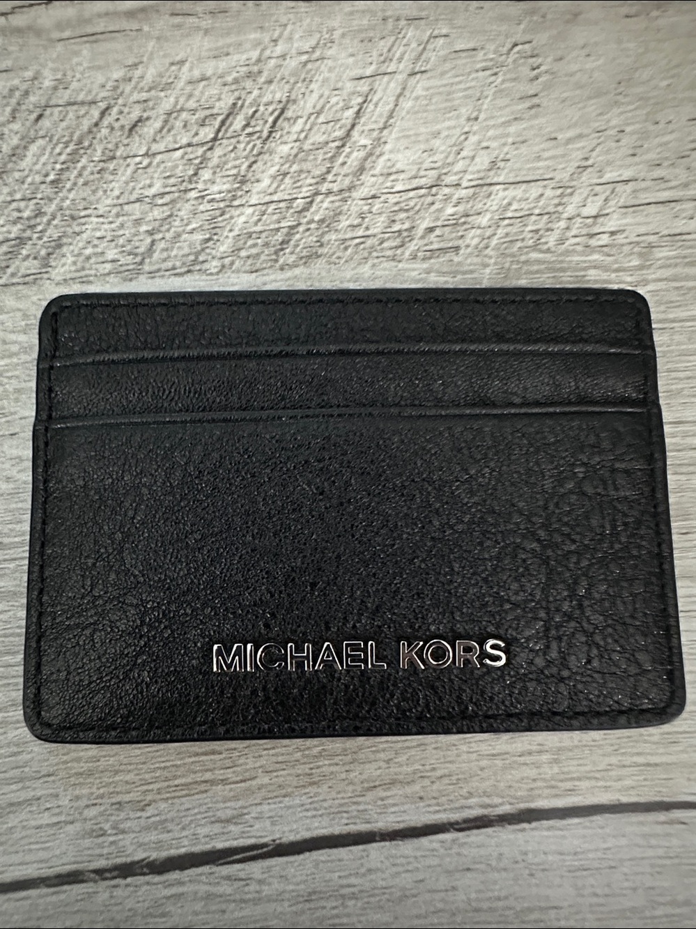 Michael Kors Jet Set Pebble Leather Credit Card/Cash Holder